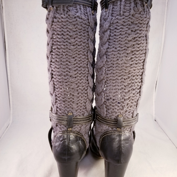 AMAZING CABLE KNIT AND LEATHER HARNESS TIMBERLAND 88310 WOMEN BOOTS SIZE 10 M - Picture 6 of 11